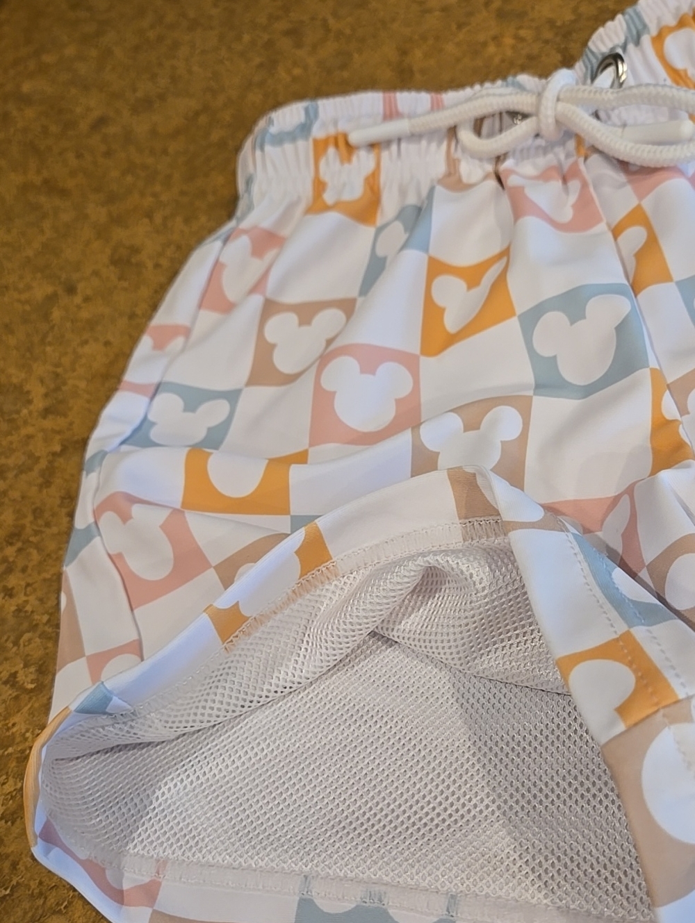 Sweet P Baby Co Mickey Swimsuit Shorts Unisex Boy Girl Size 6 7 Tie Waist Adj - Picture 5 of 14